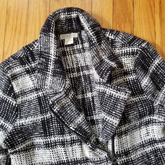 Lucky Brand Blazer Jacket Black White Small - Picture 2 of 6